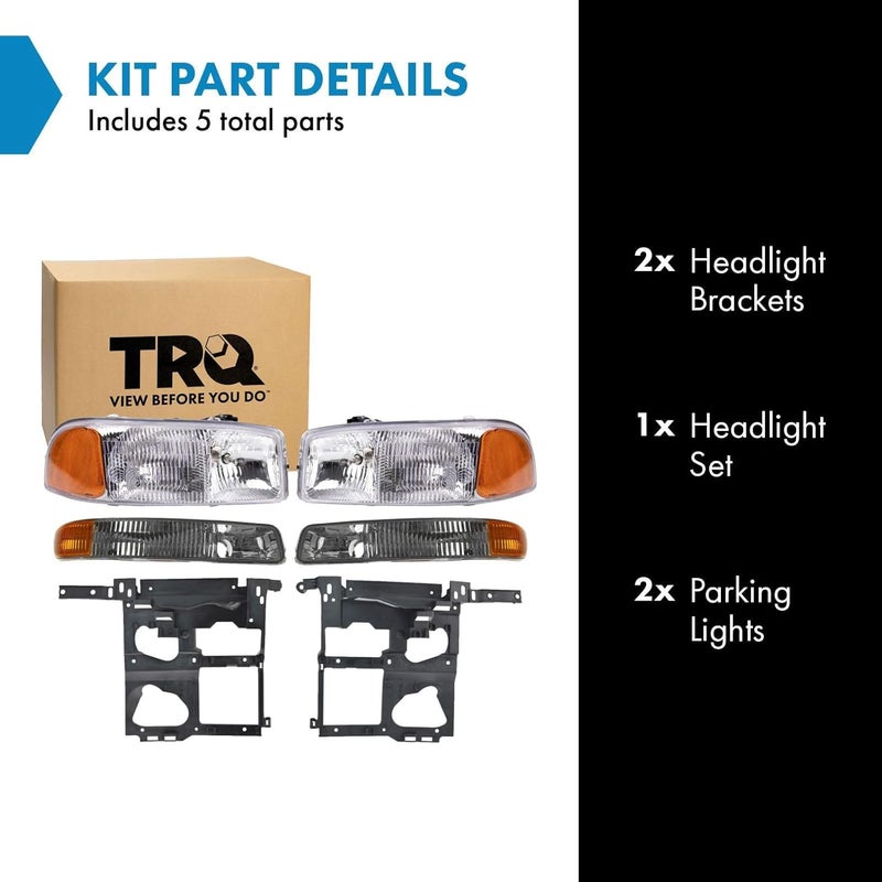 TRQ Lighting Kit Compatible with 1999-2006 GMC Sierra 1500 2007 Sierra 1500 Classic 2001-2006 Sierra 1500 HD Sierra 1500 HD Classic 1999-2004 Sierra 2500 Sierra 2500 HD Sierra 2500 - Image 2